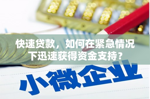 龙湾快速贷款，如何在紧急情况下迅速获得资金支持？