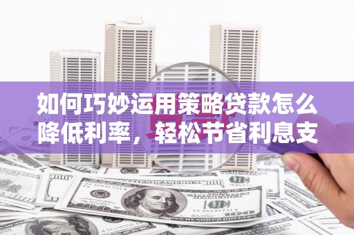龙湾如何巧妙运用策略贷款怎么降低利率，轻松节省利息支出
