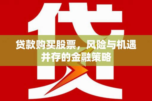 龙湾贷款购买股票，风险与机遇并存的金融策略
