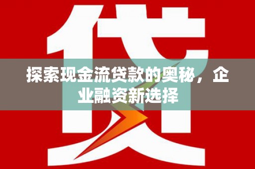 龙湾探索现金流贷款的奥秘，企业融资新选择