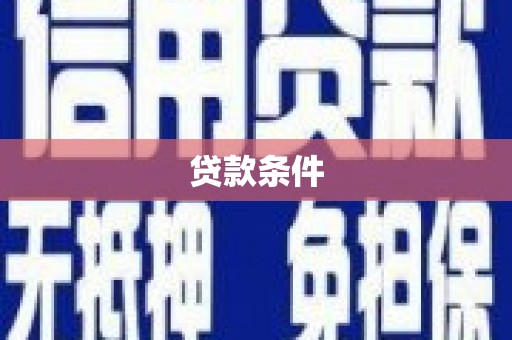 龙湾贷款条件