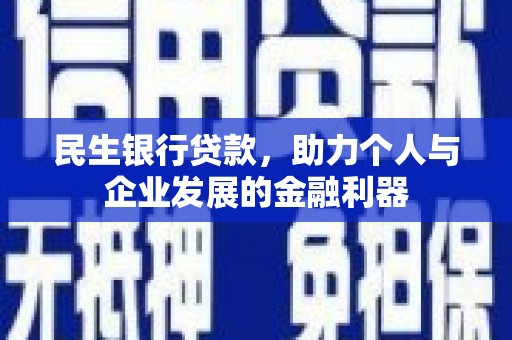龙湾民生银行贷款，助力个人与企业发展的金融利器