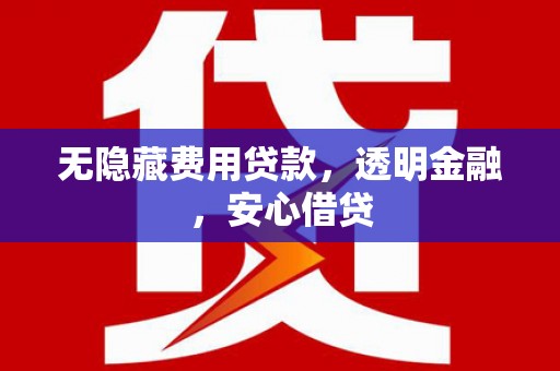龙湾无隐藏费用贷款，透明金融，安心借贷