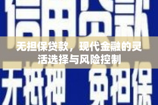 龙湾无担保贷款，现代金融的灵活选择与风险控制