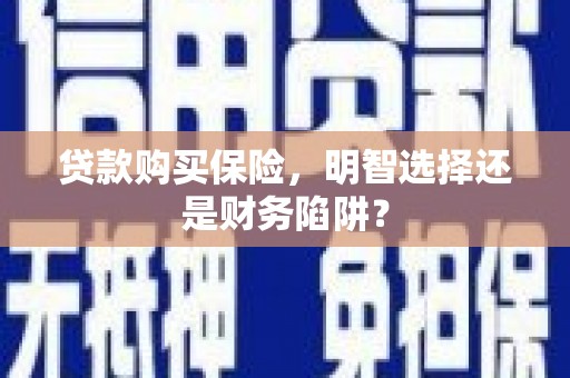 龙湾贷款购买保险，明智选择还是财务陷阱？