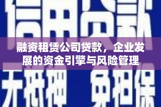 龙湾融资租赁公司贷款，企业发展的资金引擎与风险管理