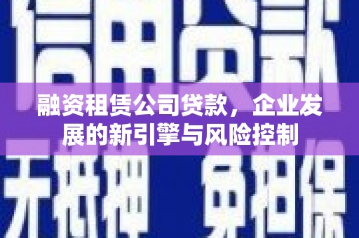 龙湾融资租赁公司贷款，企业发展的新引擎与风险控制