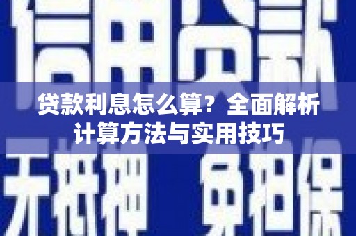 龙湾贷款利息怎么算？全面解析计算方法与实用技巧