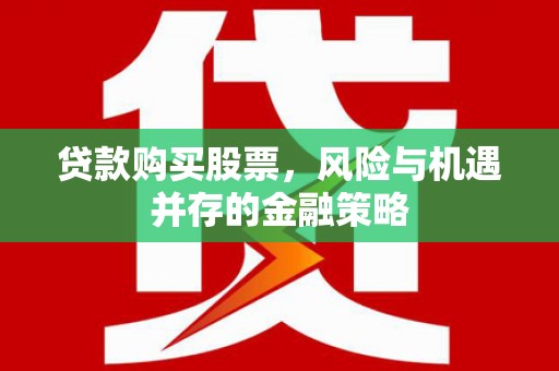 龙湾贷款购买股票，风险与机遇并存的金融策略